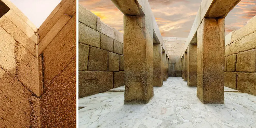 A view of the stones at the Valley temple