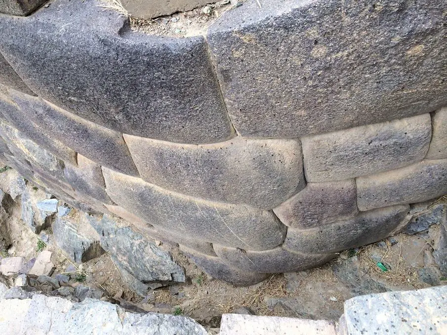 Perfect stones at Ollantaytambo. 