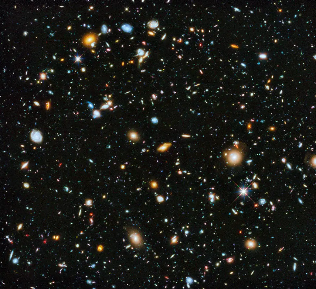 A composite of images from the Hubble Ultra Deep Field study. (Credit: NASA/ESA) 