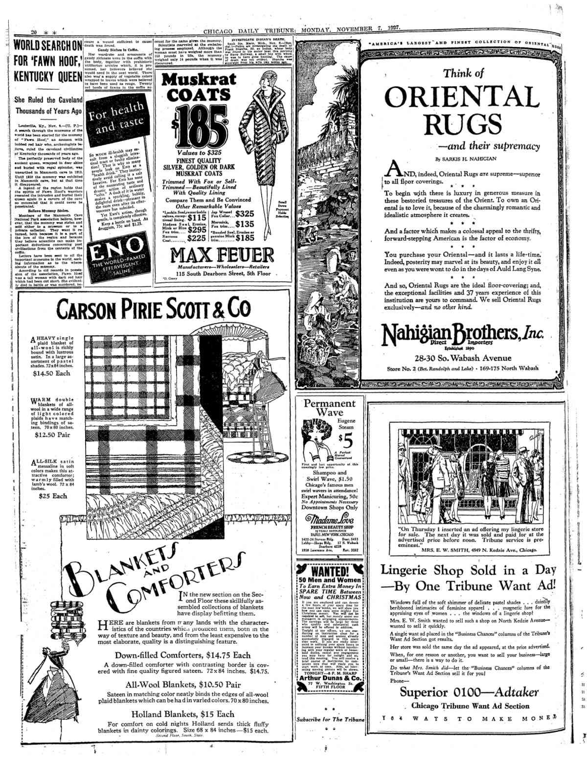 Chicago Tribune Nov. 7, 1927